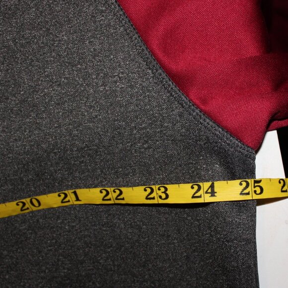 Black Ovis Pull Over Hoodie -Charcoal/Red - Size L - Picture 7 of 9